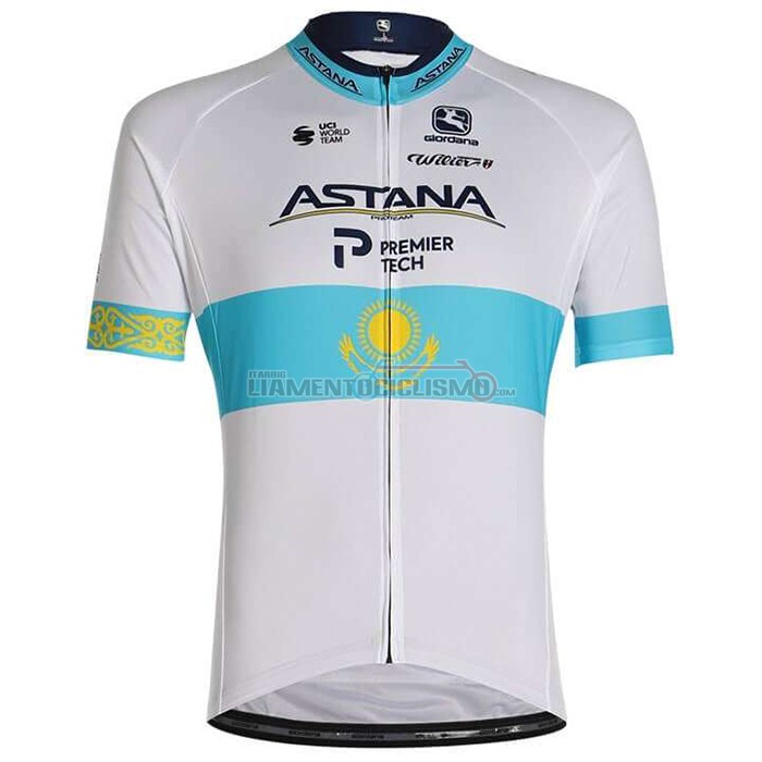 Abbigliamento Ciclismo Astana Campione Kazako Manica Corta 2020